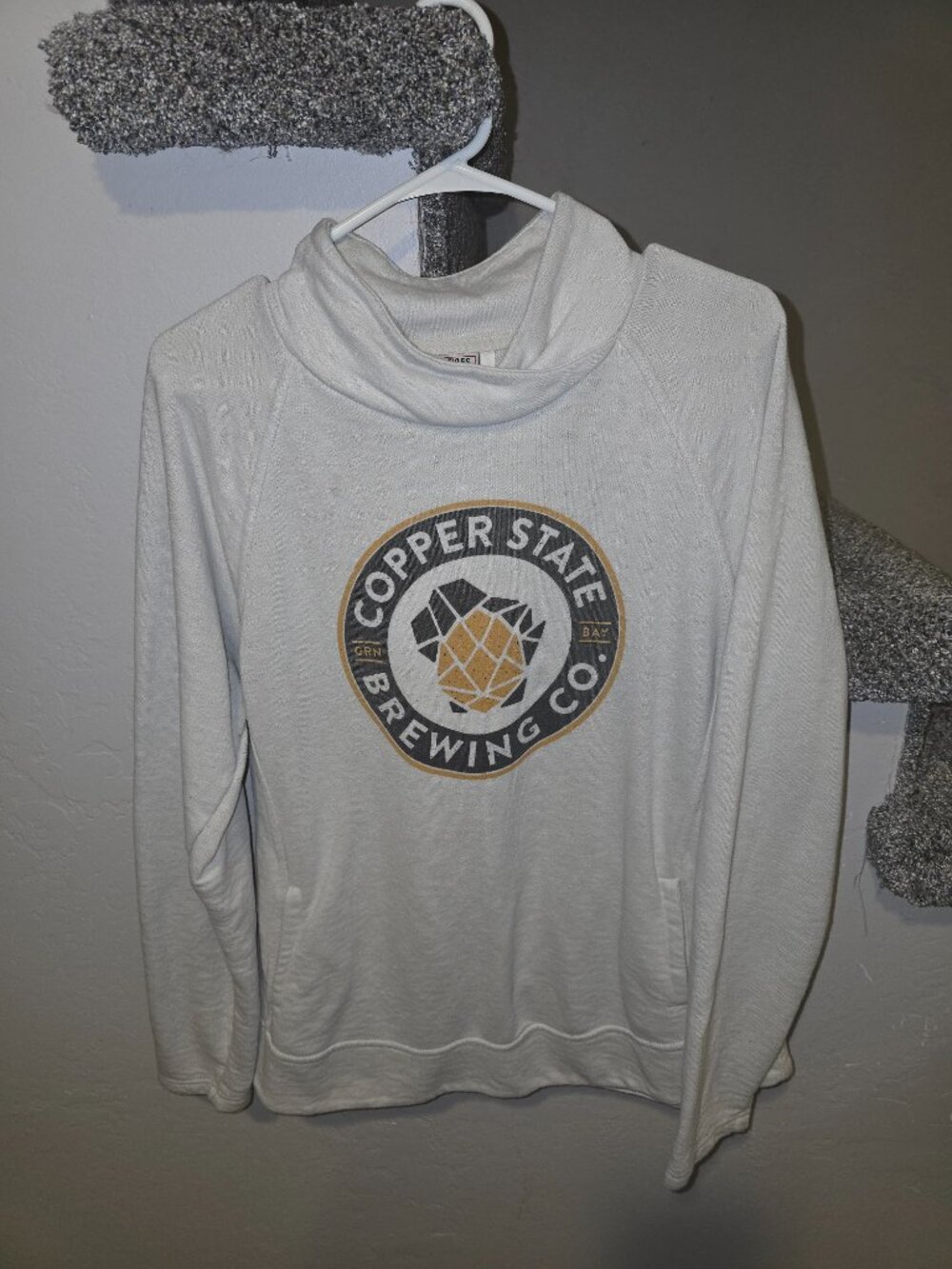Copper State Brewing Co Cowl Neck XL Gray TechStyles Pullover Brewery